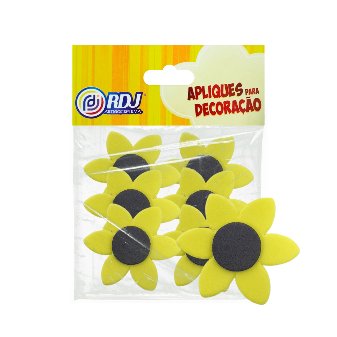 Aplique Flores Amarelo 6cm Aplique Flores Amarelo 6cm