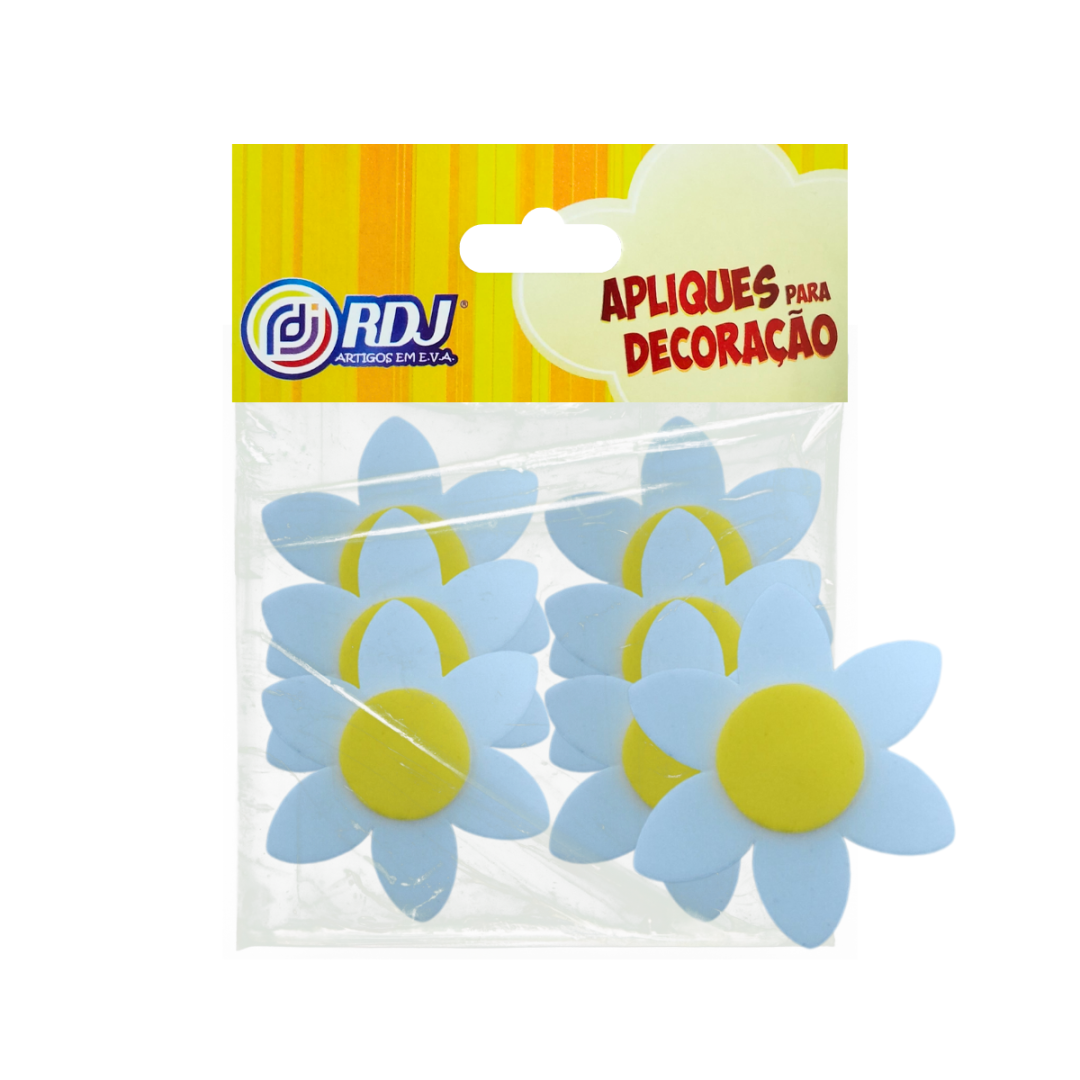 Aplique Flores Branca 8cm