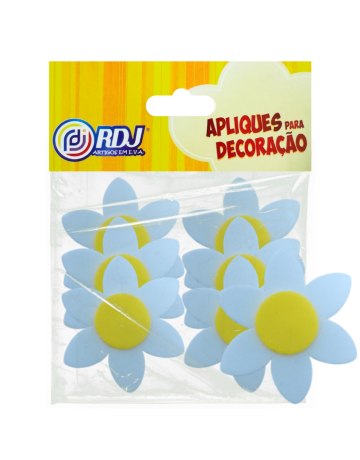 Aplique Flores Branca 8cm