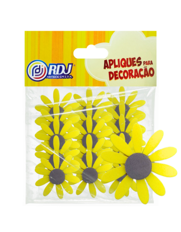 Aplique Margarida Amarela 4cm