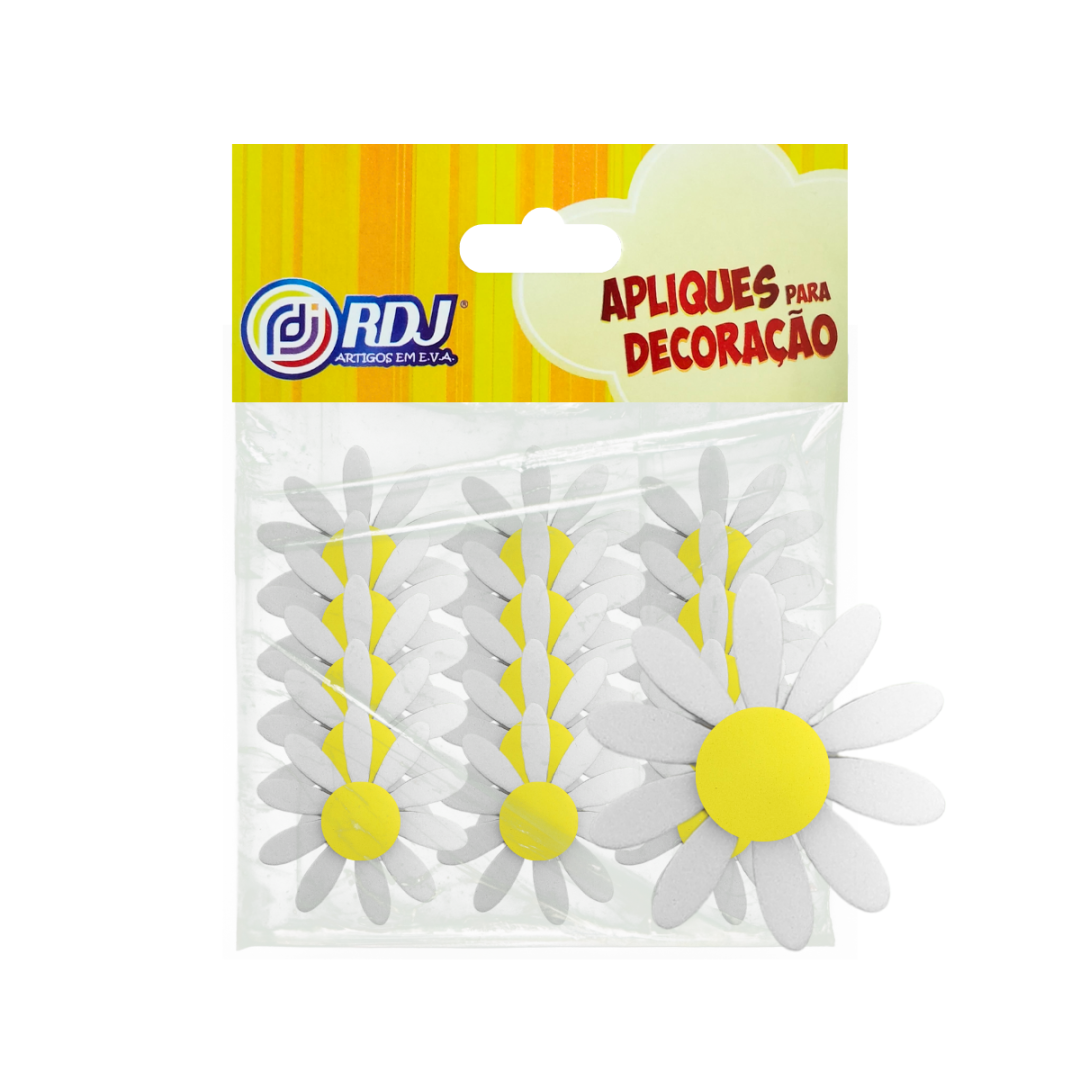 Aplique Margarida Branca 4cm Aplique Margarida Branca 4cm