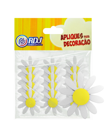 Aplique Margarida Branca 4cm