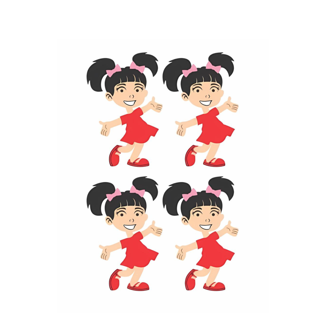 Aplique Menina kit Border 01