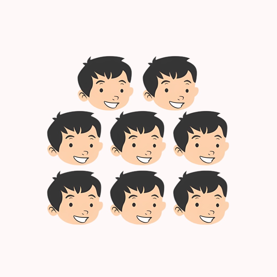 Aplique Rosto Menino 01 - 5cm