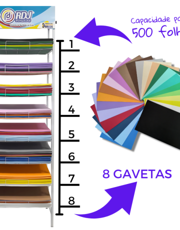 Expositor de 8 gavetas