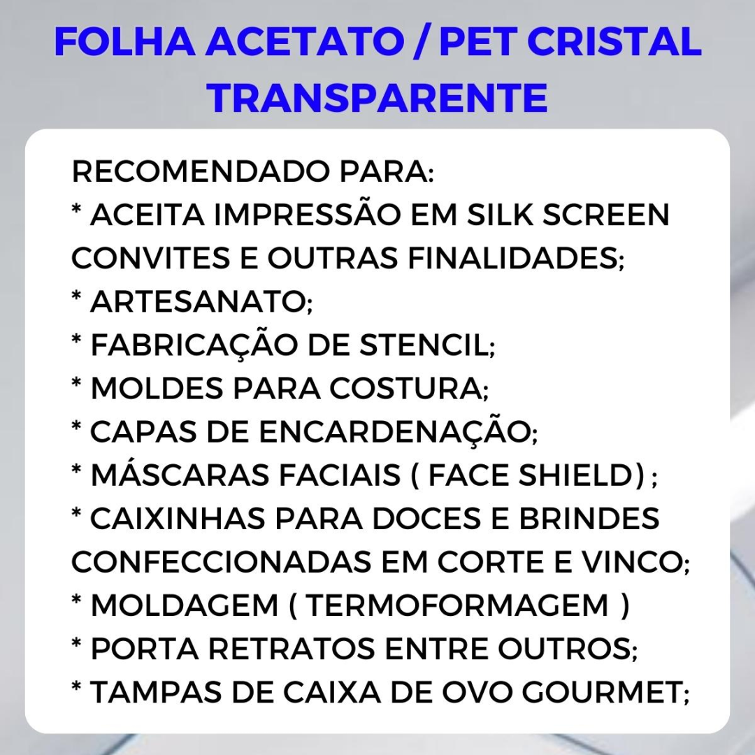 Folha Acetato 0,20m Oficio 2 - 21,6x33cm