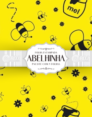 Folha EVA estampada Abelhinha