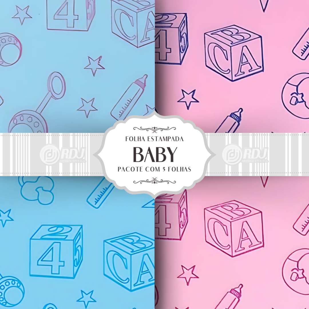 Folha EVA estampada Baby Folha EVA estampada Baby