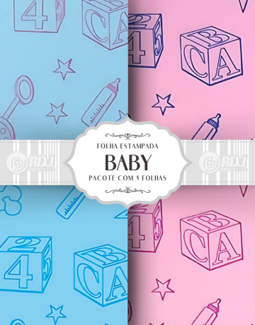 Folha EVA estampada Baby