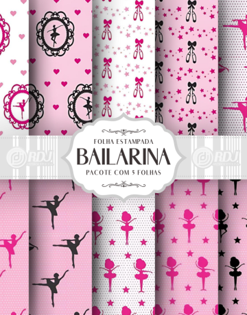 Folha EVA estampada Bailarina