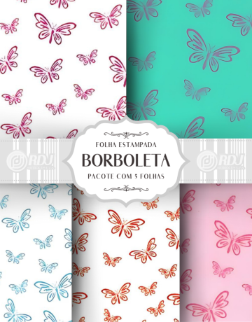 Folha EVA estampada Borboleta