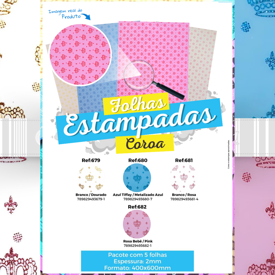 Folha EVA estampada Coroa