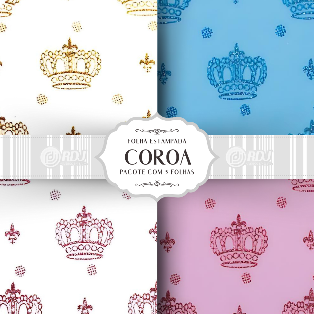 Folha EVA estampada Coroa Folha EVA estampada Coroa