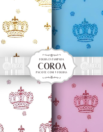 Folha EVA estampada Coroa