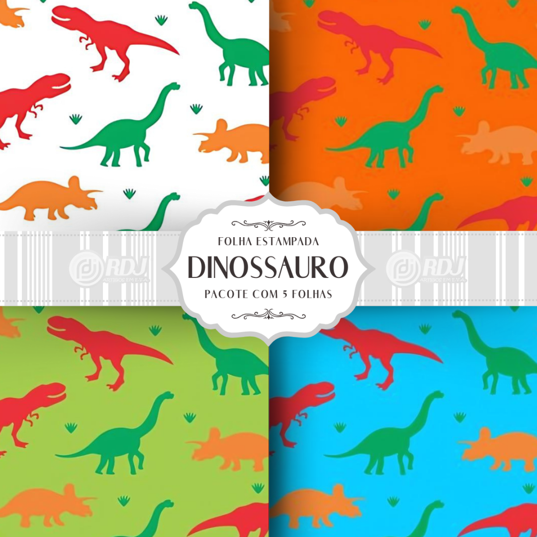 Folha EVA estampada Dinossauro