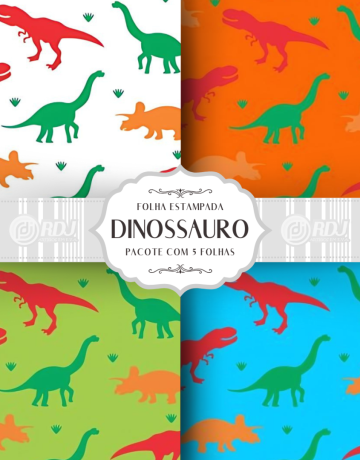 Folha EVA estampada Dinossauro