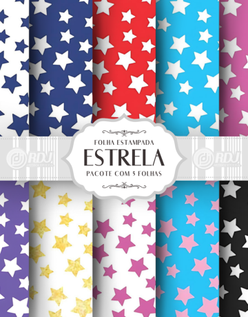 Folha EVA estampada Estrela