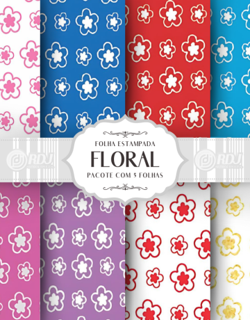 Folha EVA estampada Floral