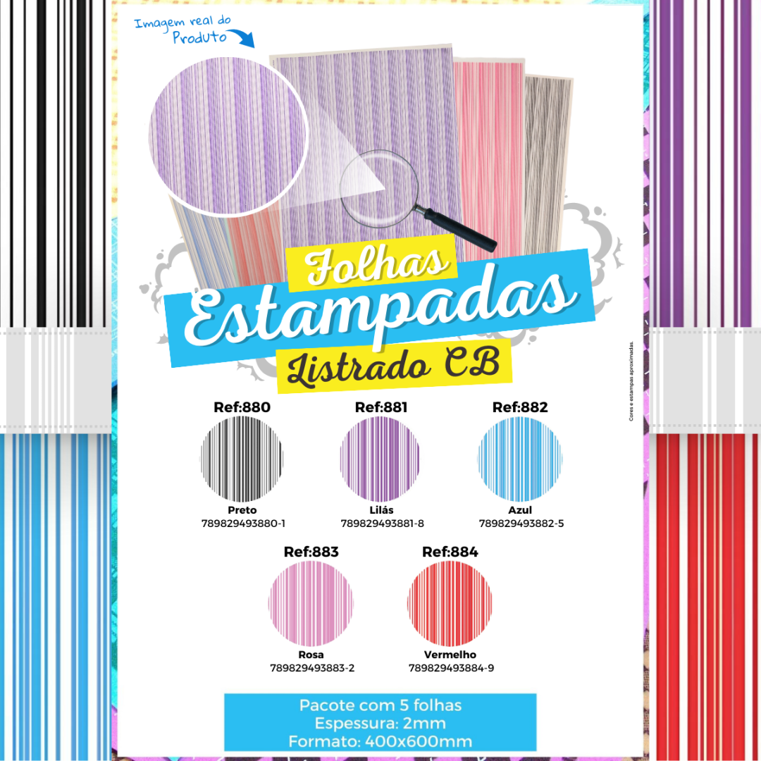 Folha EVA estampada Listrado CB