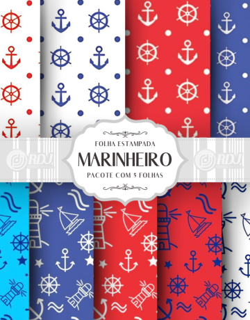 Folha EVA estampada Marinheiro