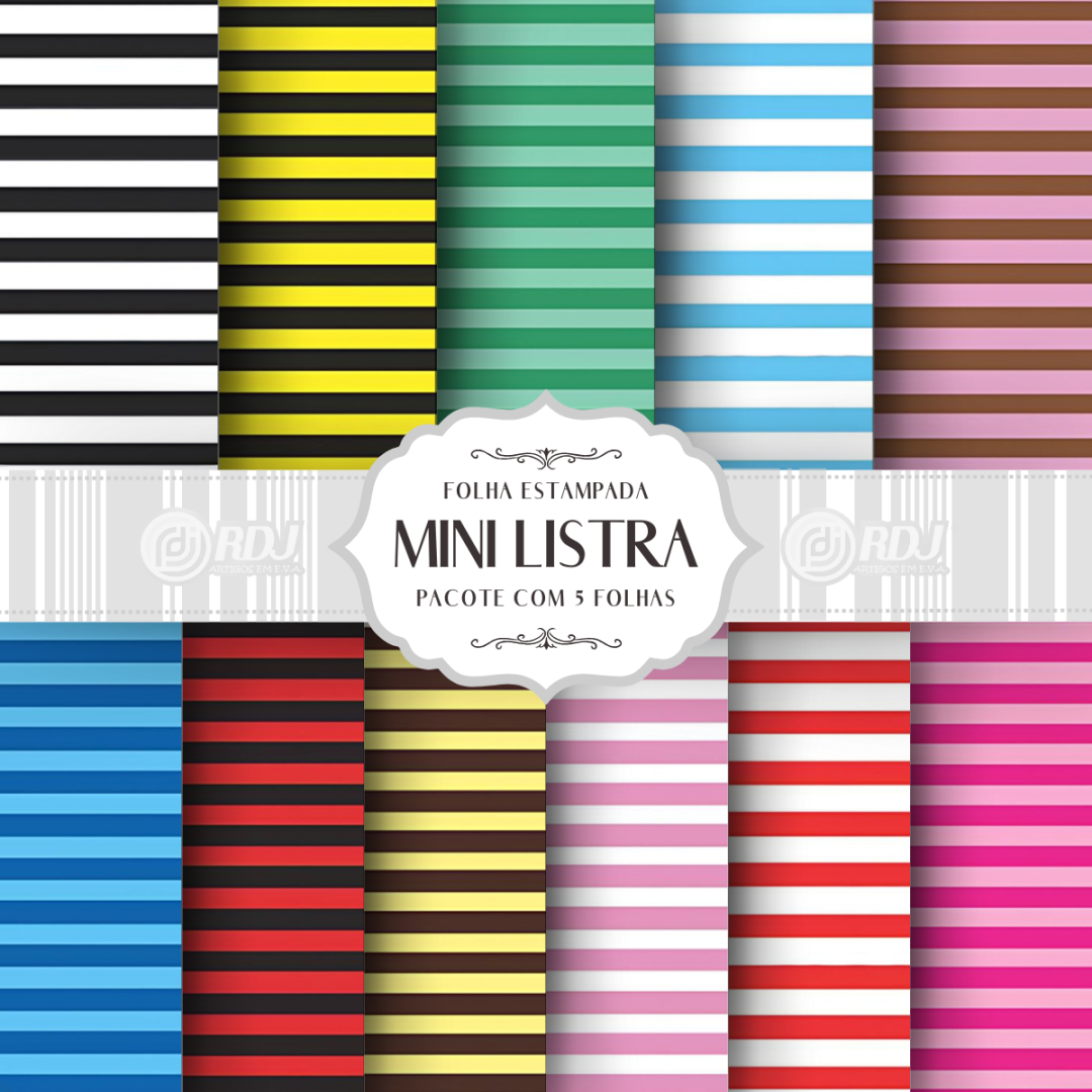 Folha EVA estampada Mini Listra Folha EVA estampada Mini Listra
