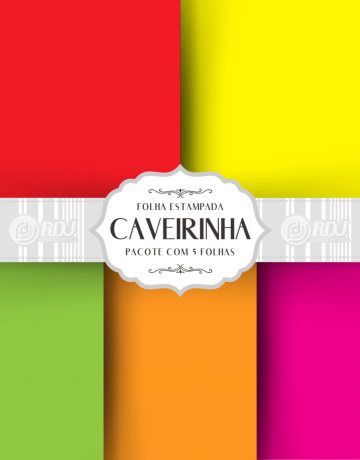 Folha EVA estampada Neon