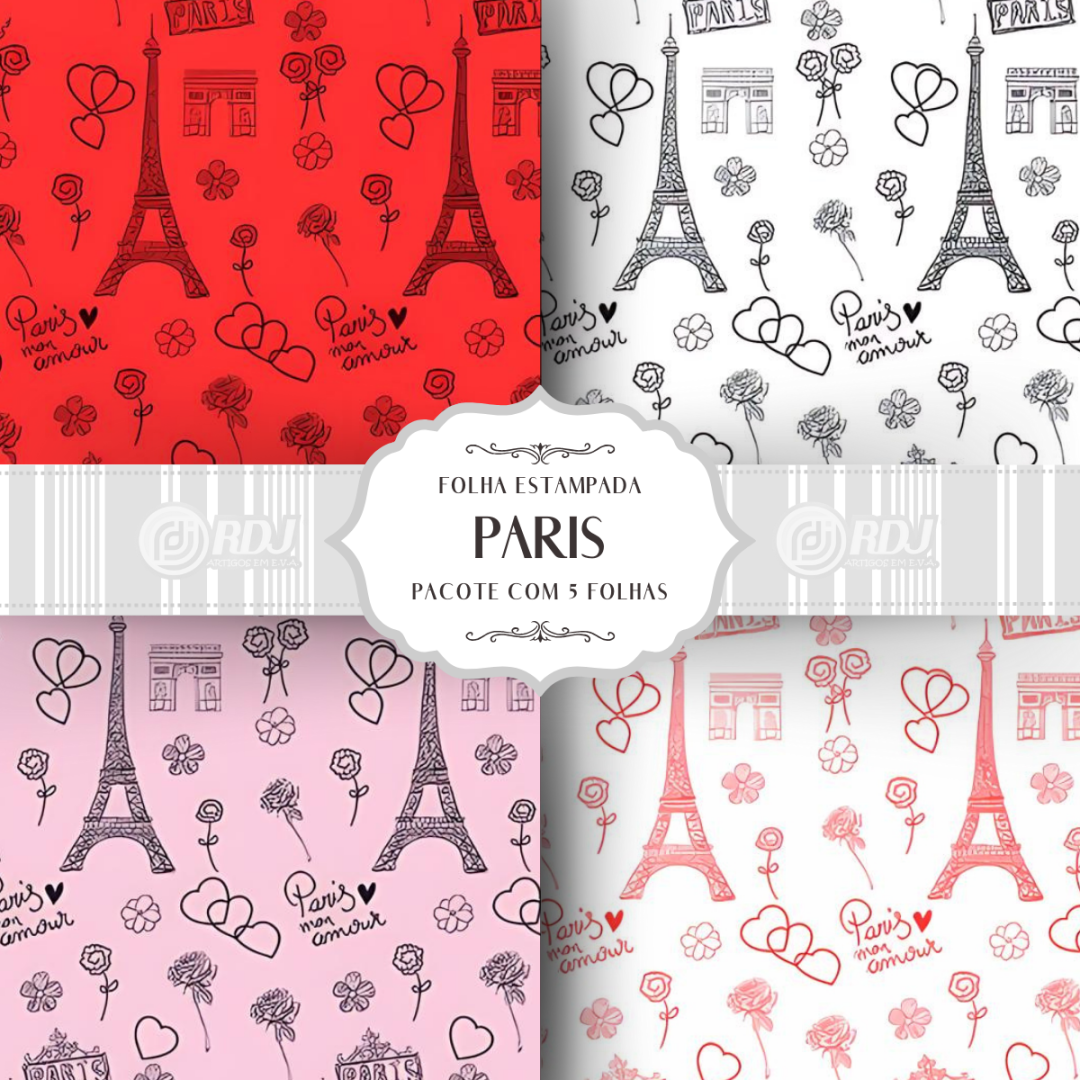 Folha EVA estampada Paris