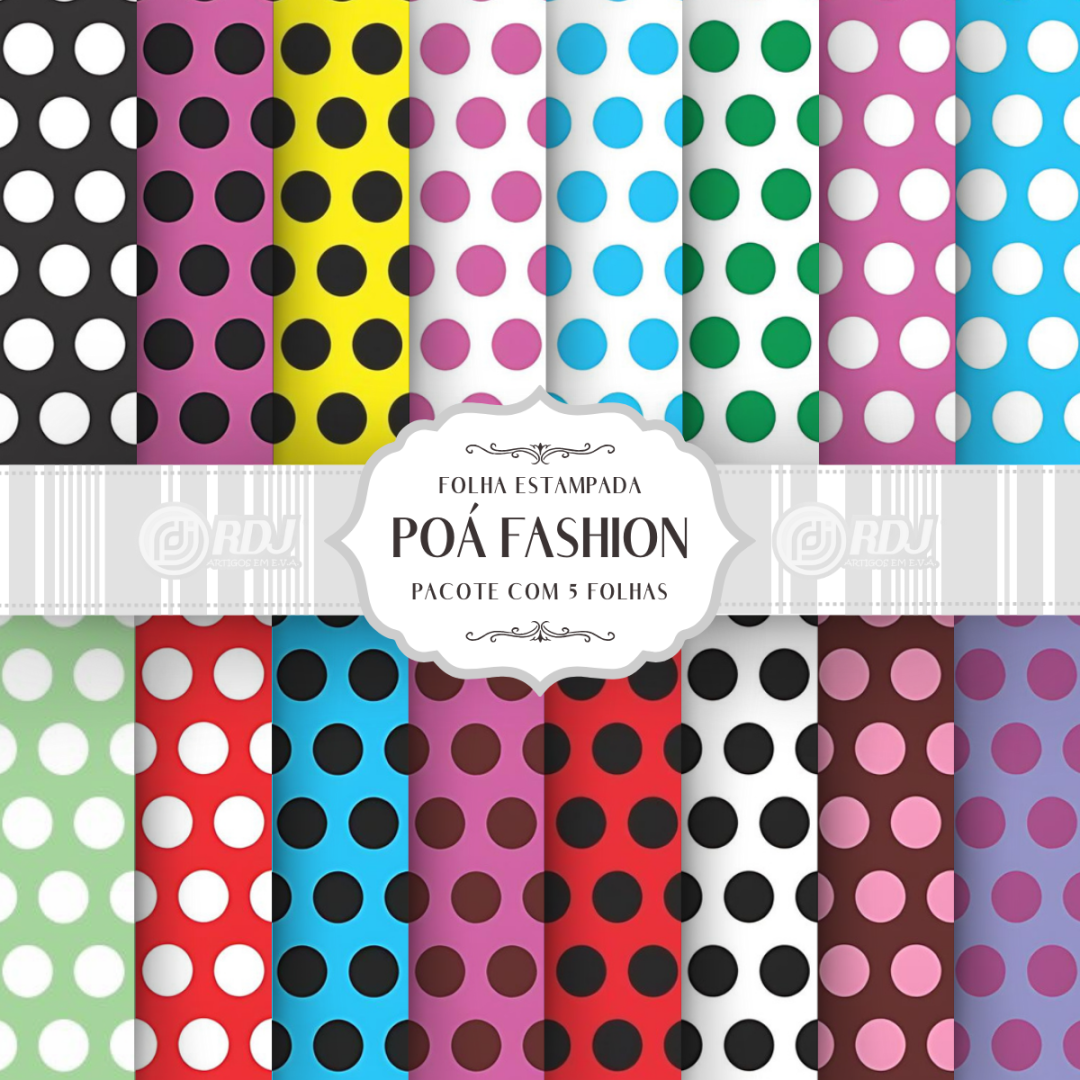 Folha EVA estampada Po&aacute; Fashion
