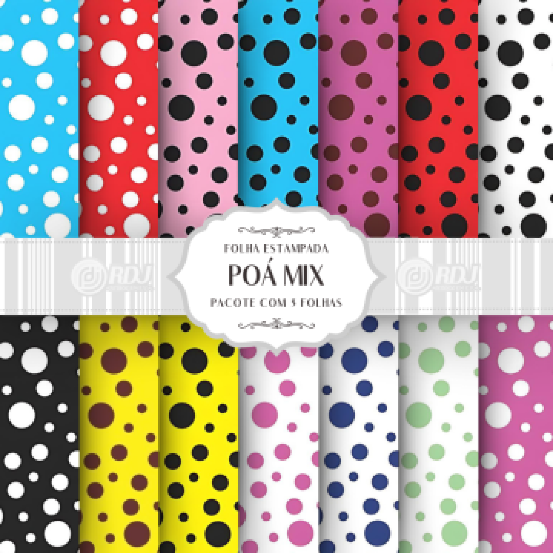 Folha EVA estampada Po&aacute; Mix