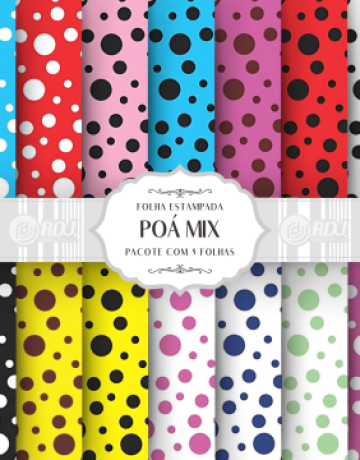 Folha EVA estampada Po&aacute; Mix