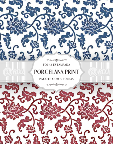 Folha EVA estampada Porcelana Print