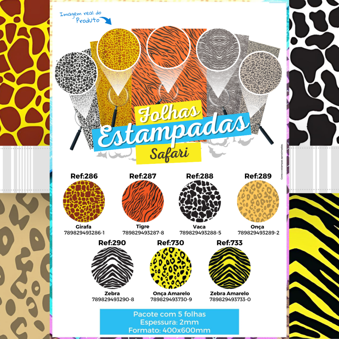 Folha EVA estampada Safari