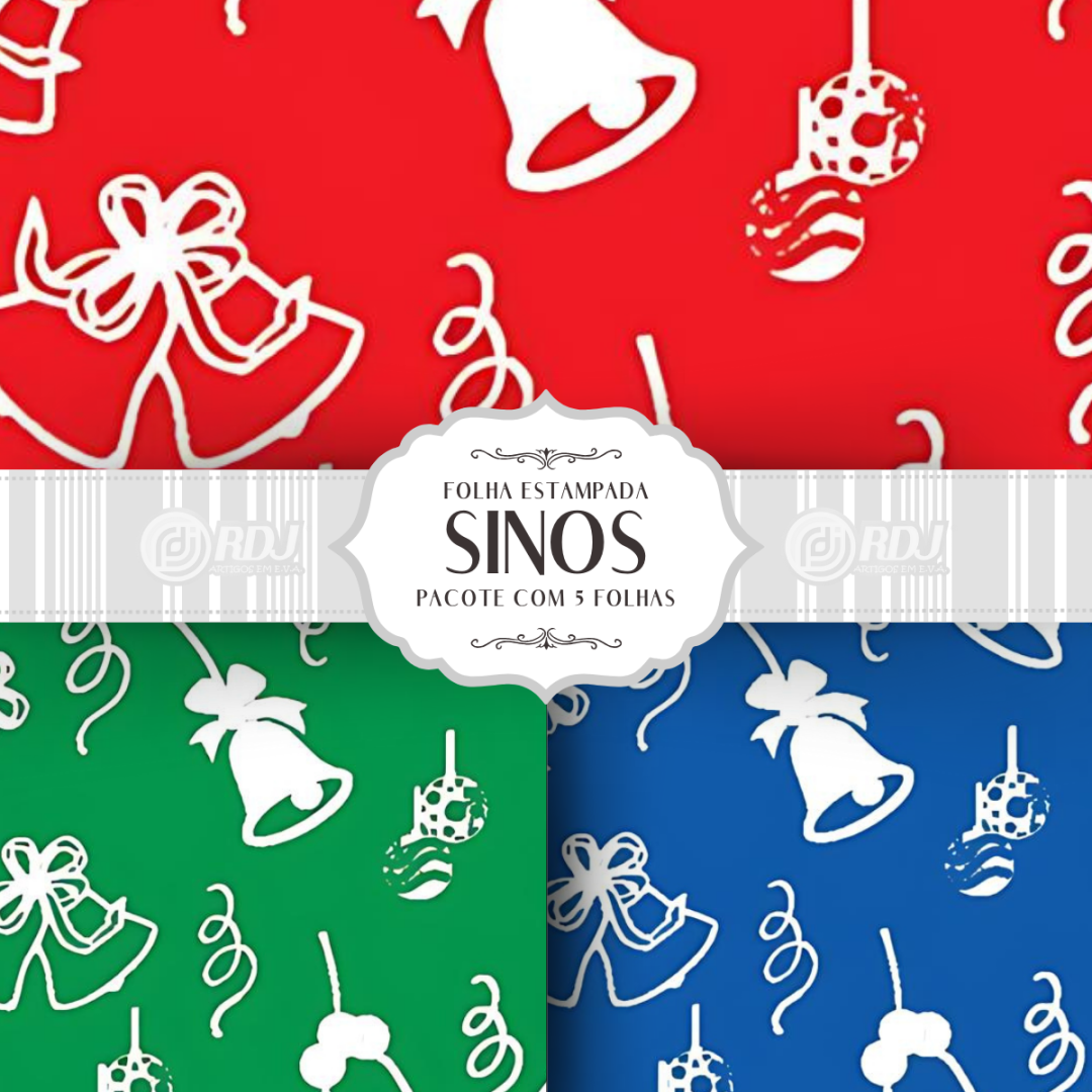 Folha EVA estampada Sinos