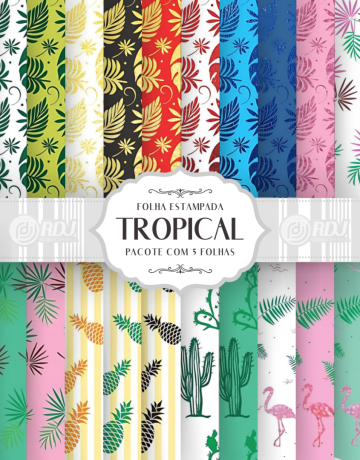 Folha EVA estampada Tropical