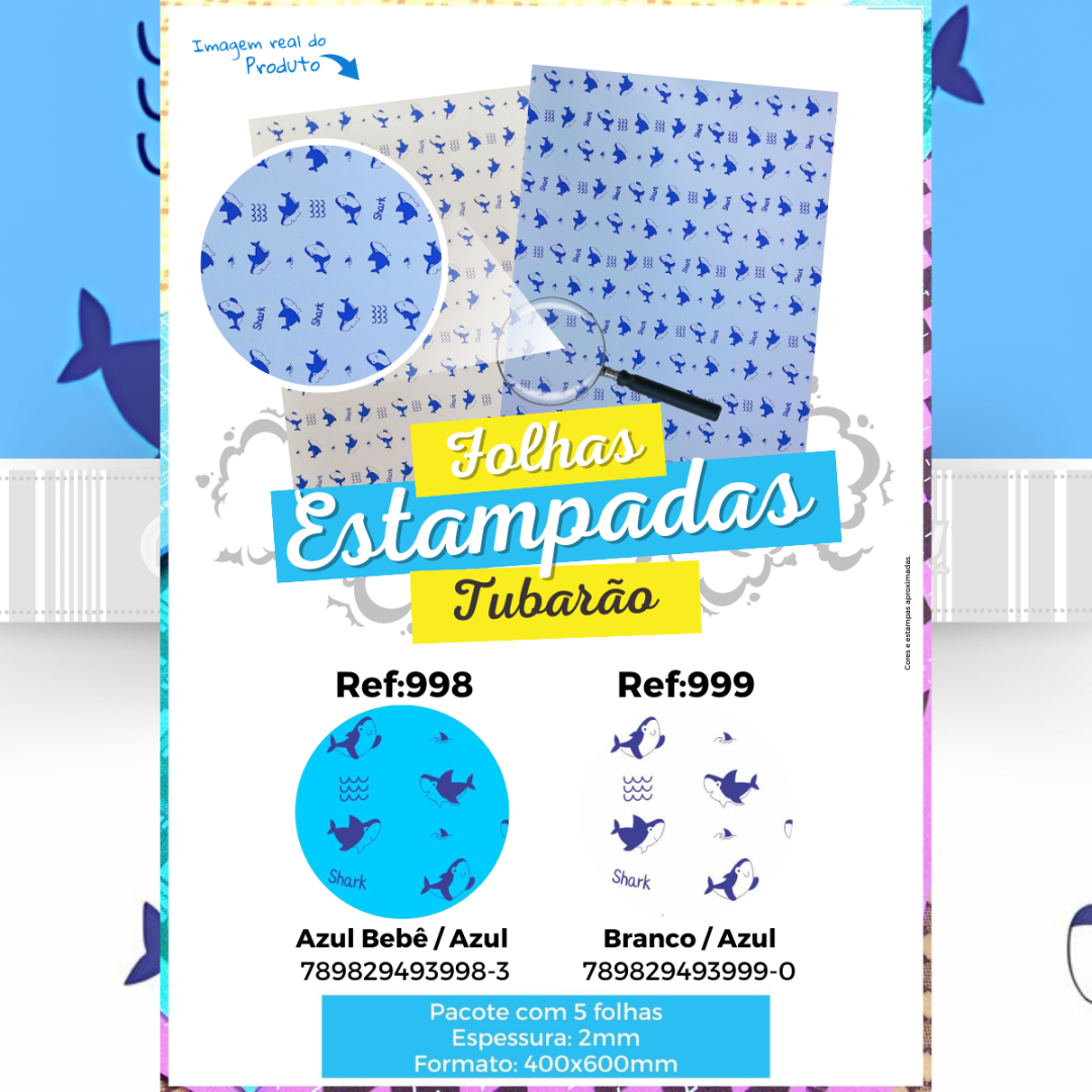 Folha EVA estampada Tubar&atilde;o