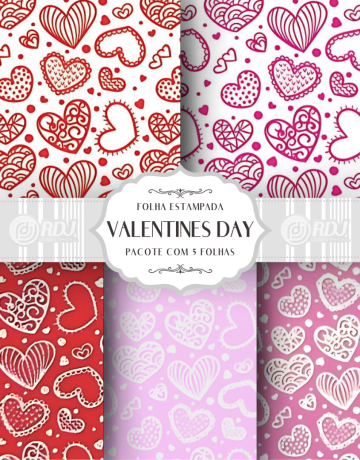 Folha EVA estampada Valentines Day