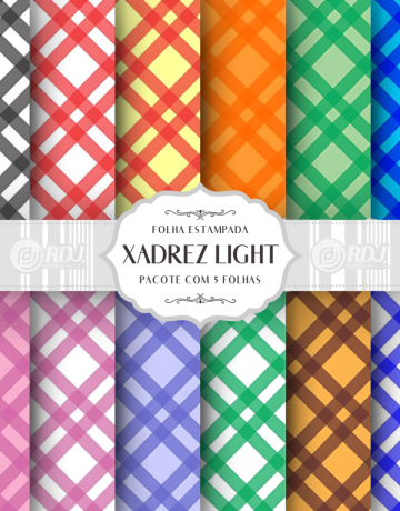 Folha EVA estampada Xadrez Light