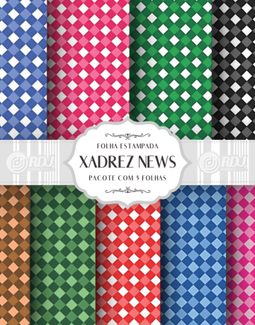 Folha EVA estampada Xadrez News