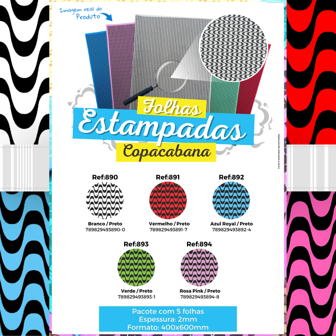 Folha EVA estampado Copacabana