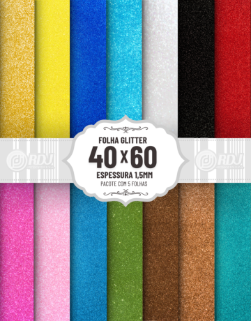 Folha EVA Glitter 40x60x1,5mm