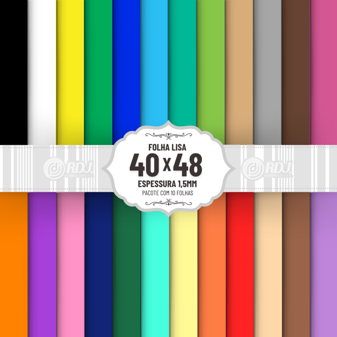 Folha EVA lisa 40x48x1,5mm