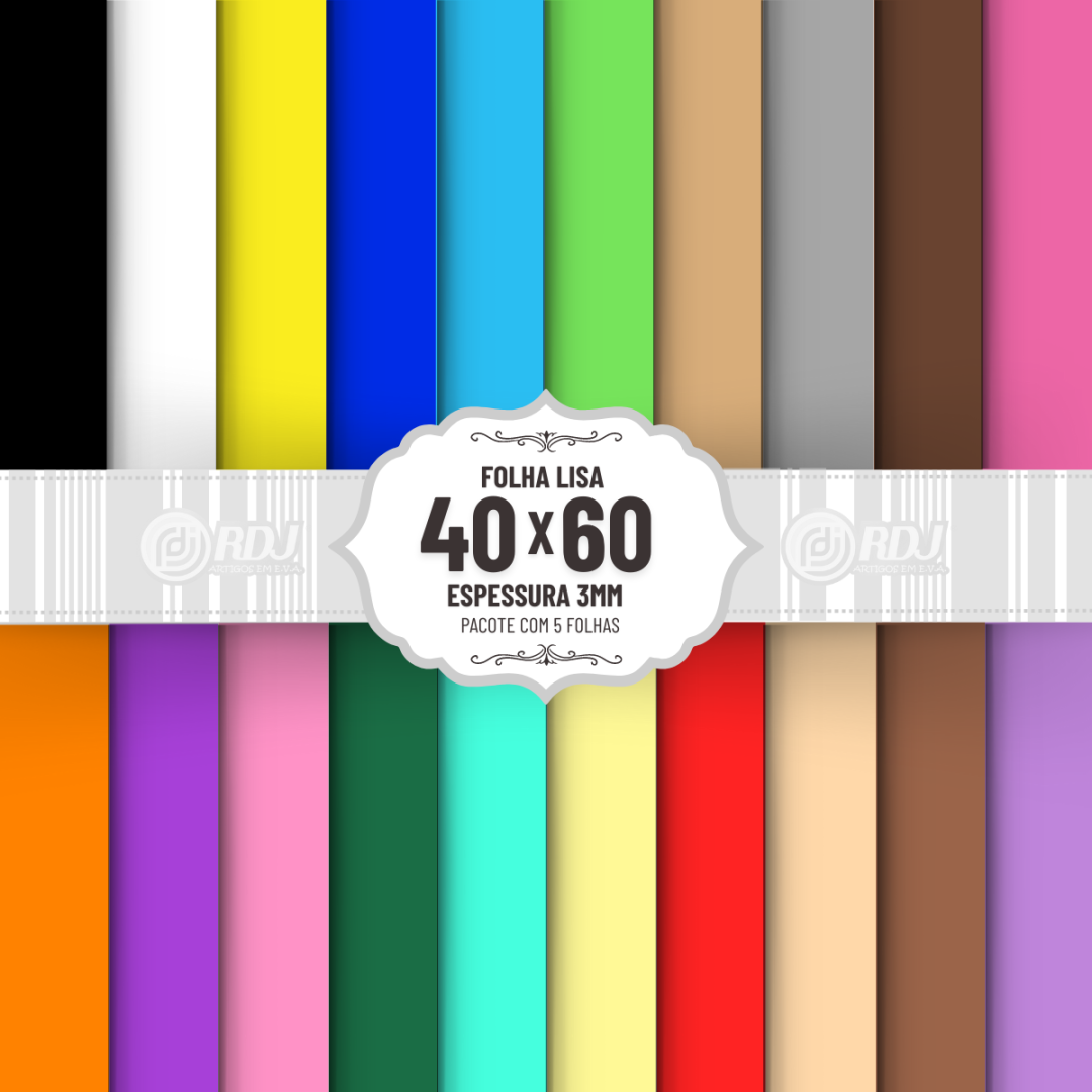 Folha EVA lisa 40x60x3mm