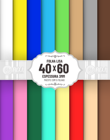 Folha EVA lisa 40x60x3mm