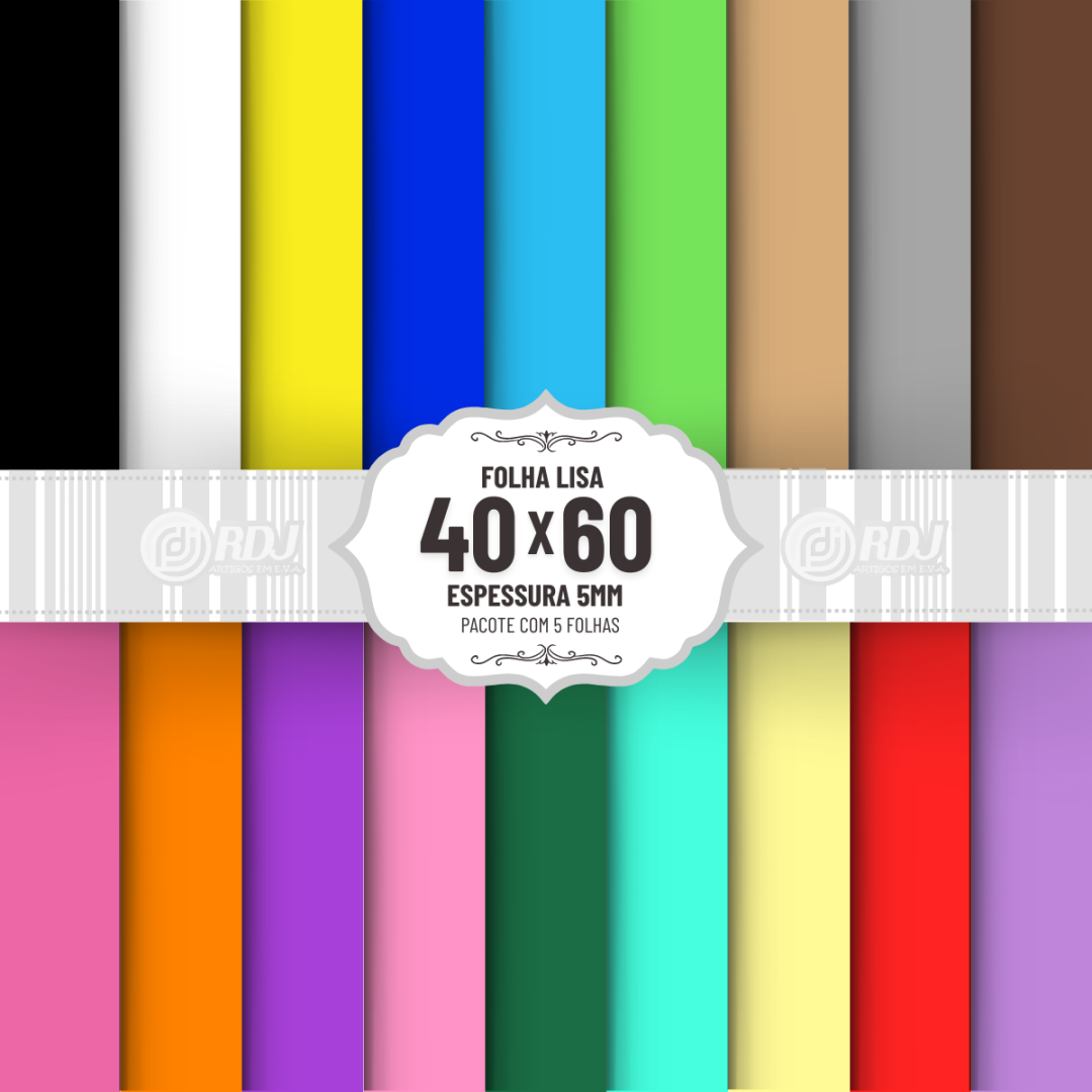 Folha EVA lisa 40x60x5mm