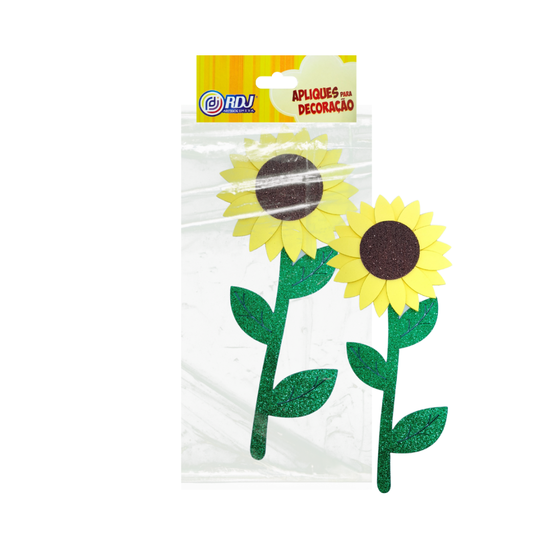 Girassol Glitter C/ Cauda 30cm