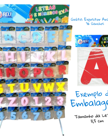 Kit Letras e Números E.V.A liso