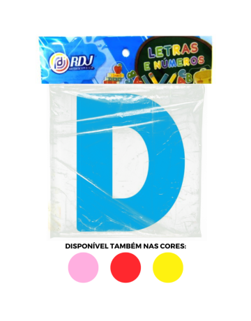 Letra D - Azul Claro