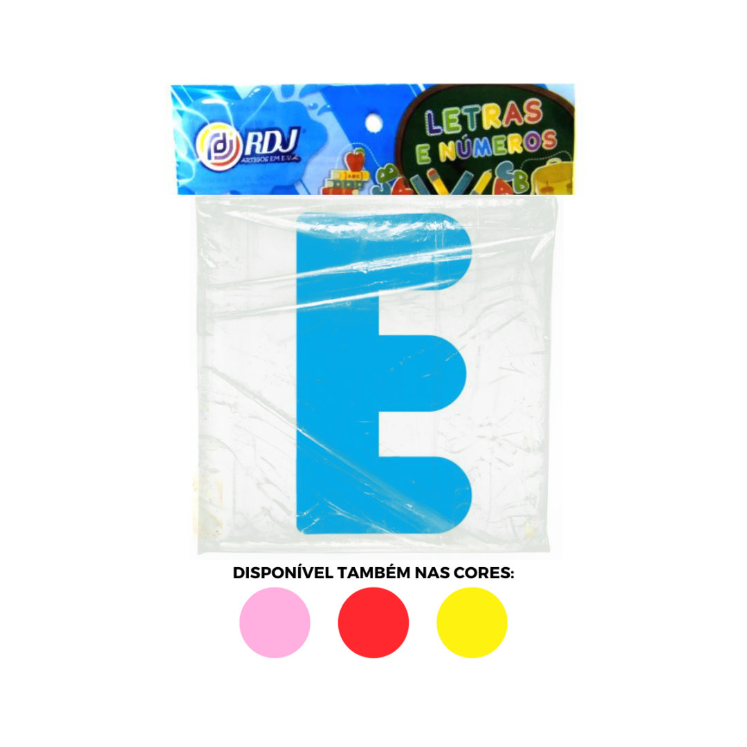 Letra E - Azul Claro