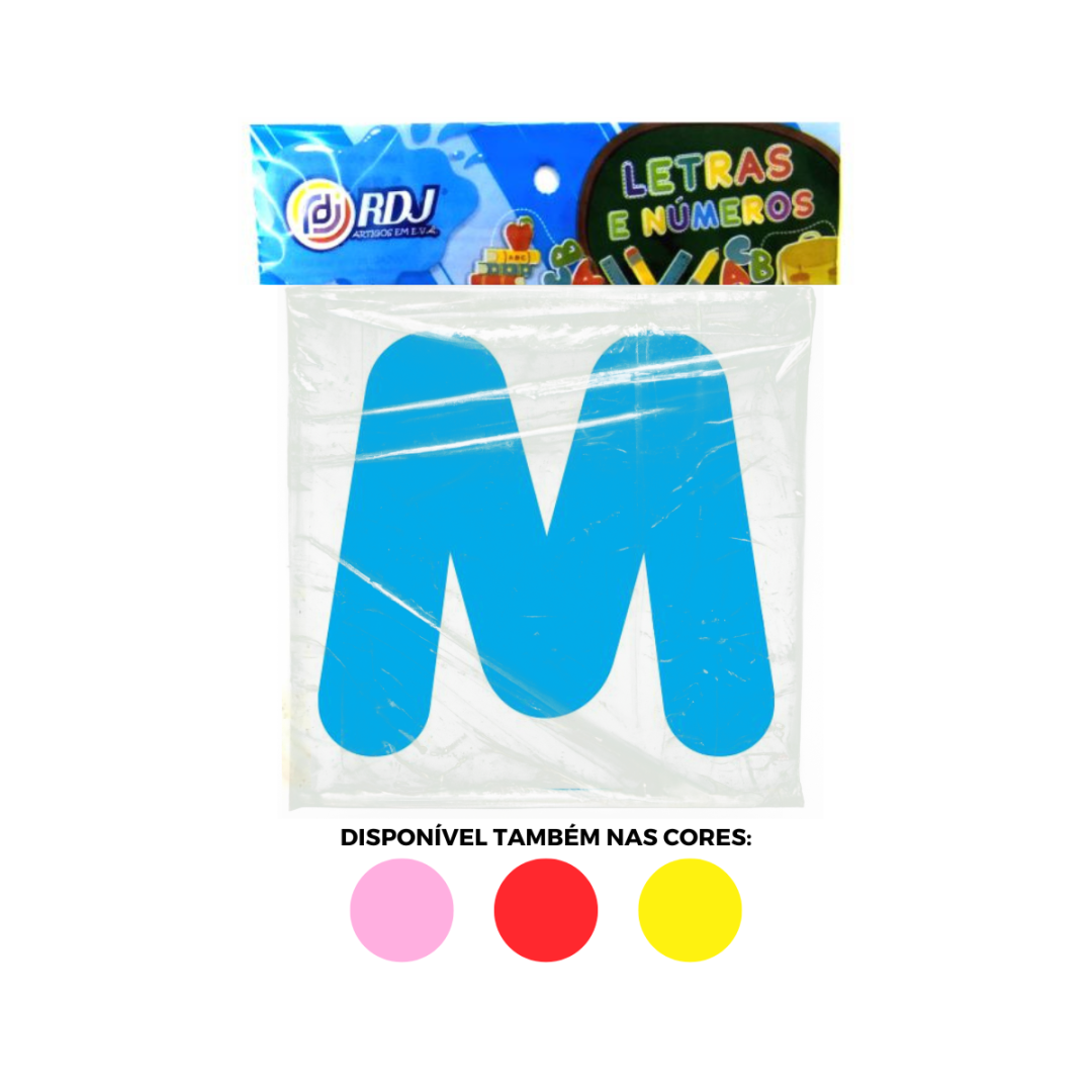 Letra M - Azul Claro