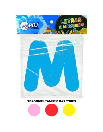 Letra M - Azul Claro